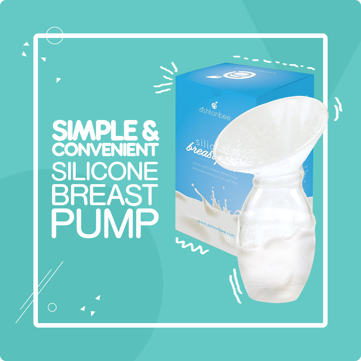 Ashtonbee Silicone Manual Breast Pump